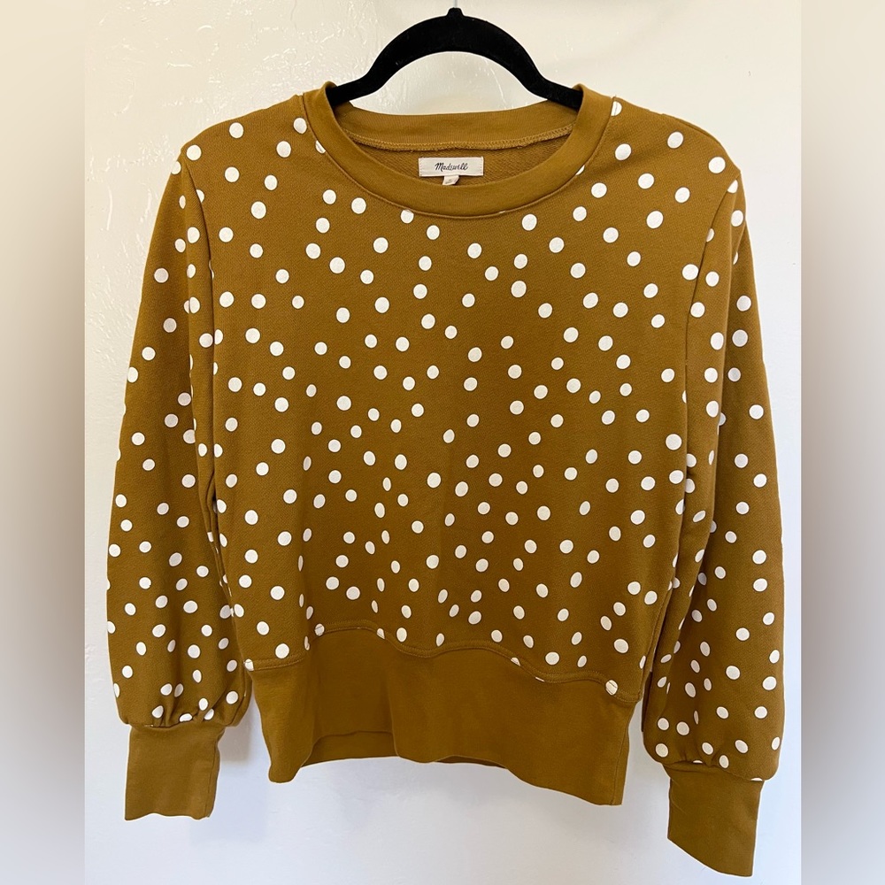 Madewell Banded Sweatshirts in Inkwell Dots